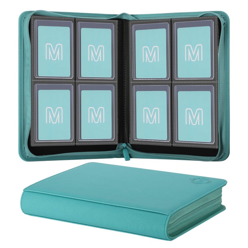 MOSLA Toploader Binder,4-Pocket Side Load Trading Card Album, Holds 128 Cards with Double-Sided Pockets for MTG, Sports Cards, Top Loader Storage - Image 1